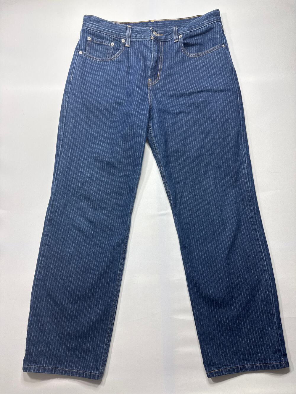 Levi's Women's Low Pro "Irregular" Pinstripe‎ Blue  Jeans - 31x30 (34x29.5)*